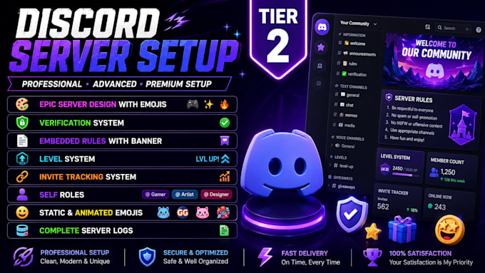 setup a professional custom discord server