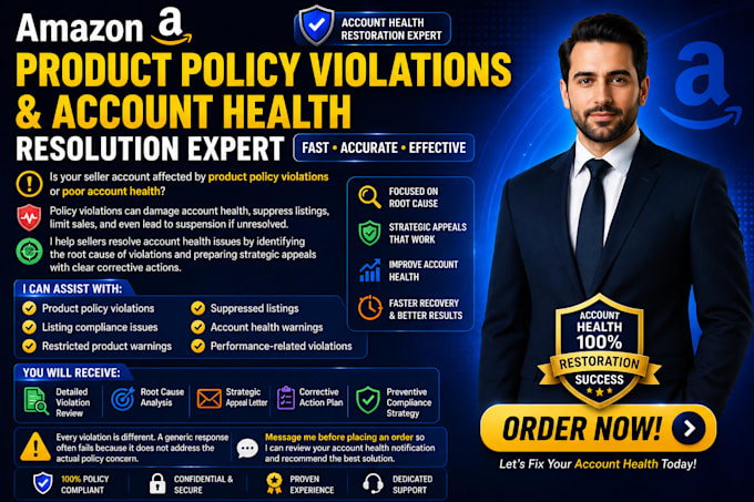 remove amazon product policy violations from your account health
