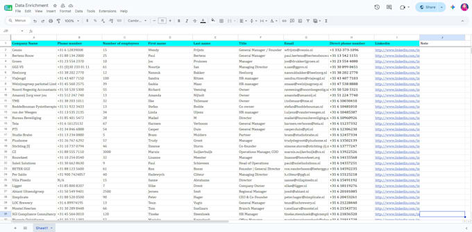 data enrichment, linkedin research, missing data collection