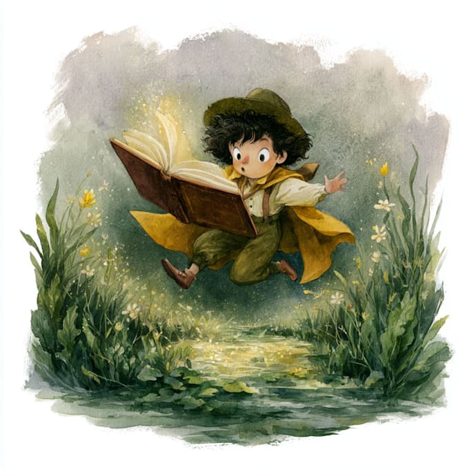 watercolor children book illustration