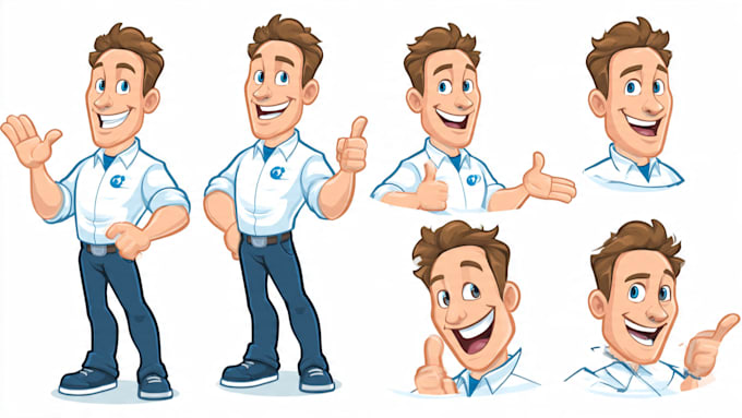draw custom cartoon mascot character