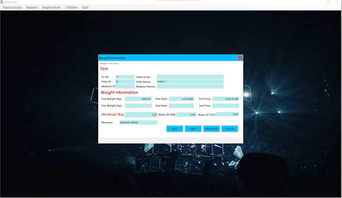 provide customized weighbridge software design in dot net win app
