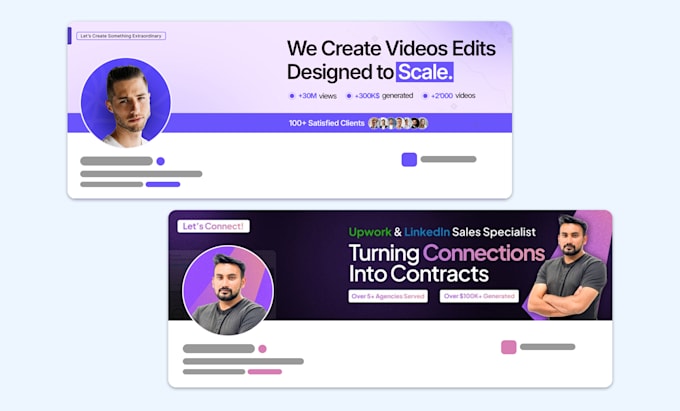design a premium linkedin banner with visual branding