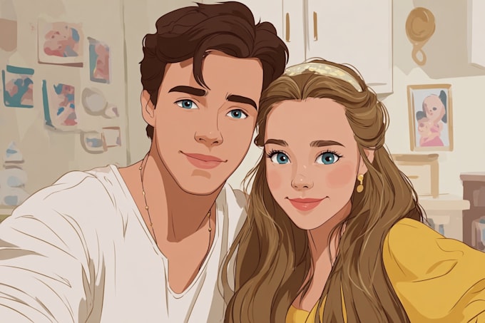 design a personalized disney fairy tale couple