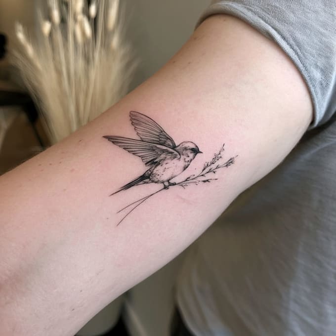 create a minimalist fine line tattoo design