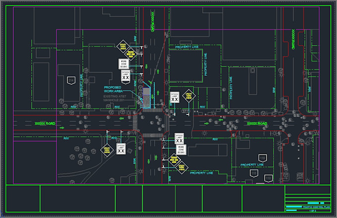 traffic control plan tcp for prtmit drawing