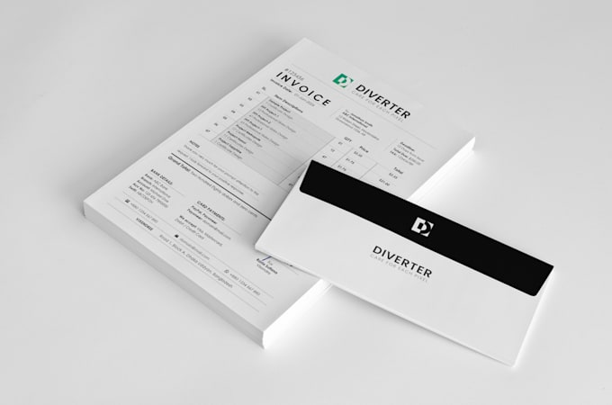 design a professional, and print ready invoice template