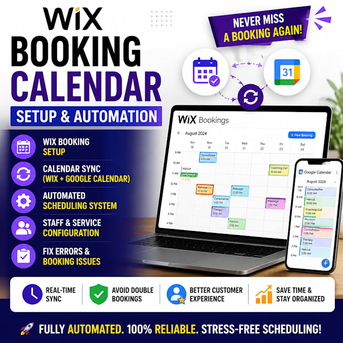 fix wix booking calendar sync and setup seamless appointment
