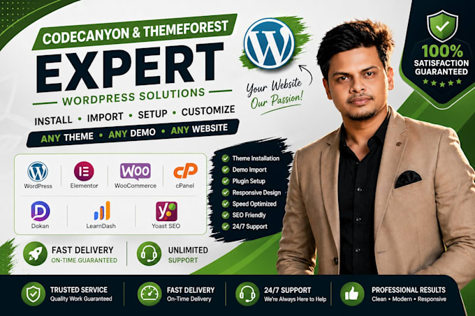 install your wordpress theme with demo content