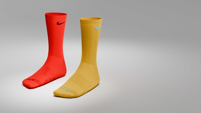 design realistic 3d custom sock mockups and sock patterns