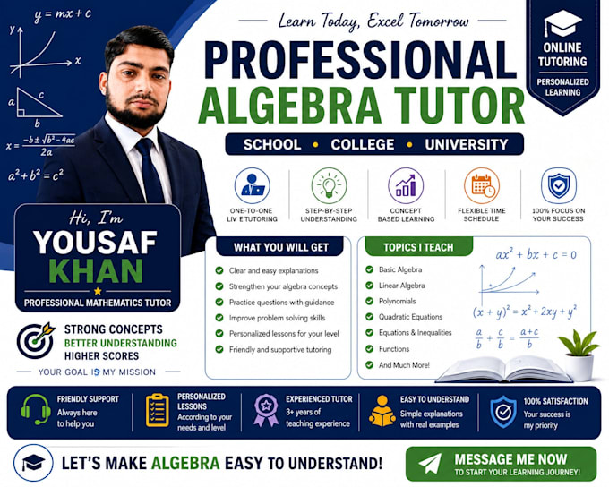 teach algebra with clear step by step explanations
