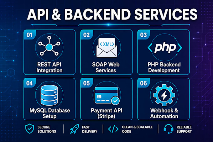 integrate rest apis and build secure PHP backend solutions