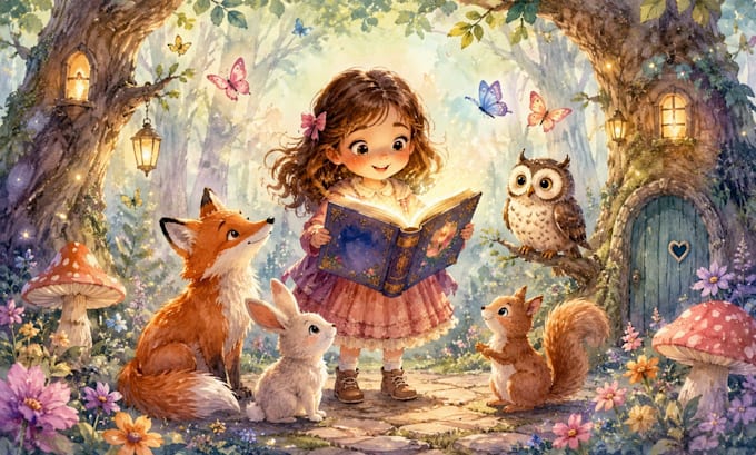 illustrate your children book with custom storybook artwork