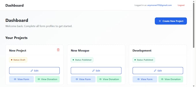 build custom web application with dashboard and payment
