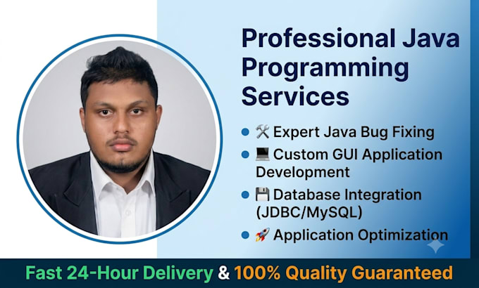 fix java bugs, errors, and develop custom java applications
