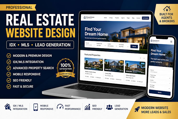 design a modern wordpress real estate idx mls website