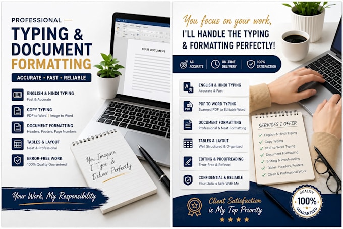 do professional typing, document formatting, and editing