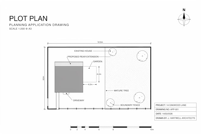 draw architectural drawings, plot plans and planning application drawings for UK