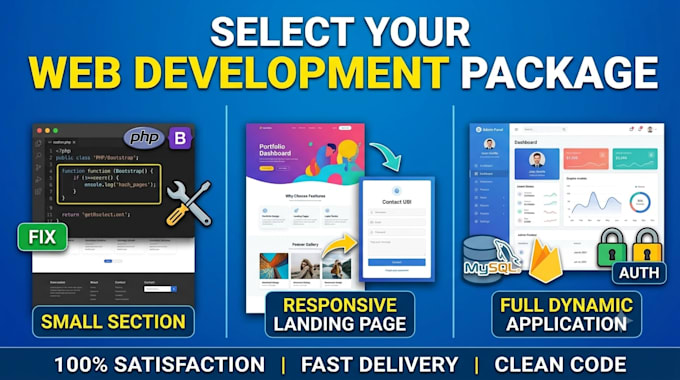 develop, fix, or customize your php and bootstrap website