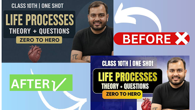 design professional youtube thumbnails with high CTR