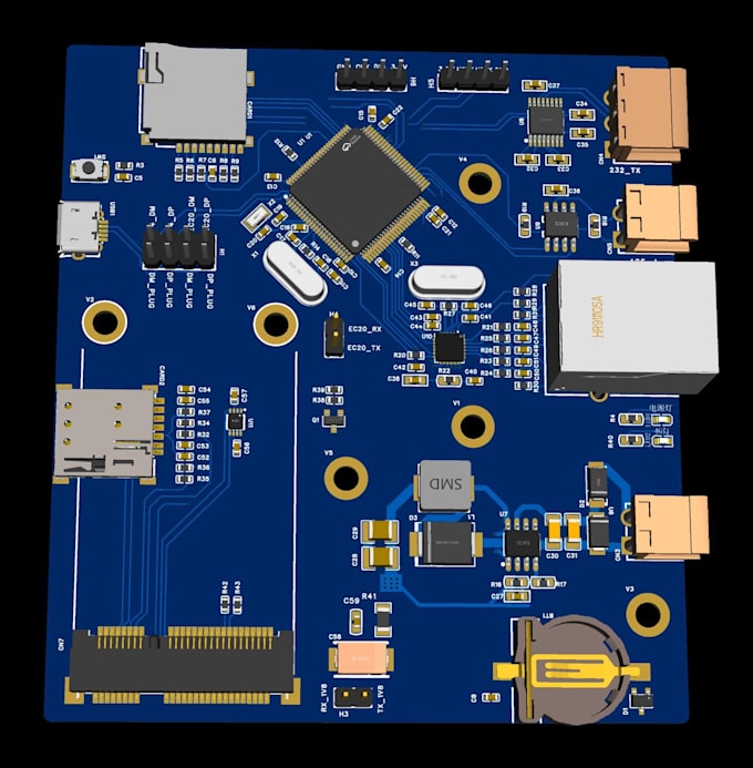 design rf pcb design, lora pcb, rf circuit design,  wireless communication pcb