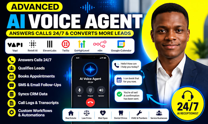 build vapi ai voice receptionist and ghl automation retell ai and n8n bland ai