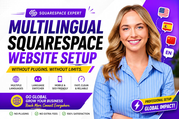 set up a multilingual website in squarespace without plugins