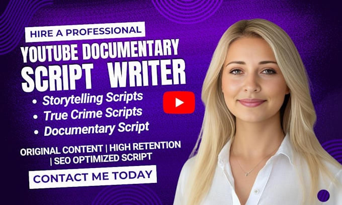 movie script writing youtube documentary video script writer screenplay writing