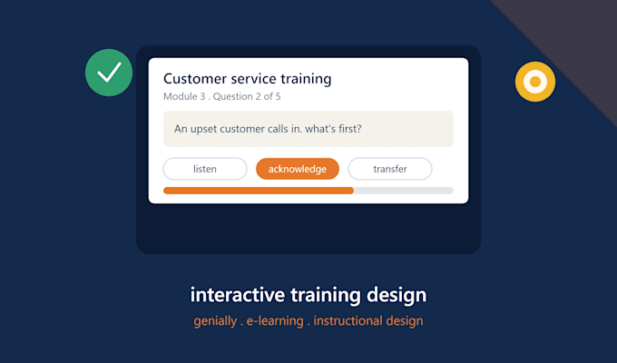 design interactive corporate training modules genially quizzes and scenarios