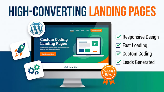 code a responsive HTML CSS or react landing page