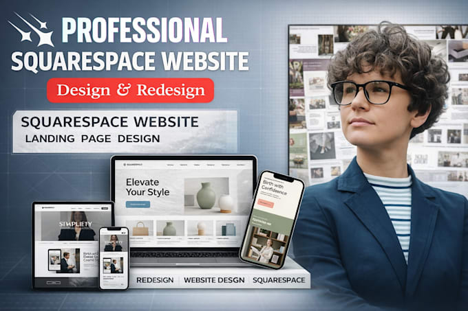 design or redesign a clean squarespace website