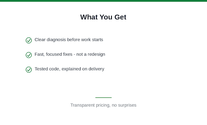 fix bugs, integrate forms, and automate small tasks