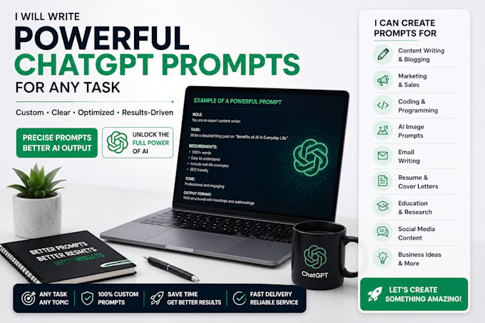 write powerful chatgpt prompts for any task
