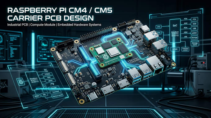 design raspberry pi cm4 cm5 compute module carrier pcb and industrial pcb