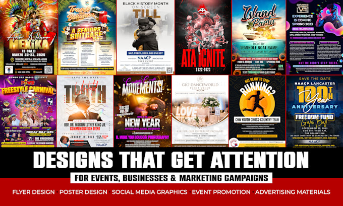 design professional flyers posters and promotional graphics