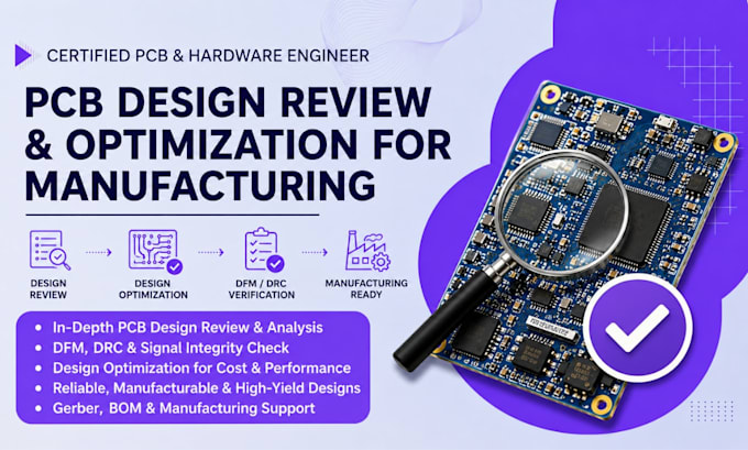 review and optimize your pcb design and pcb hardware design for manufacturing