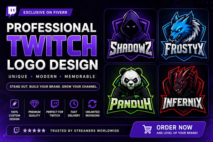 make a professional twitch streamer logo