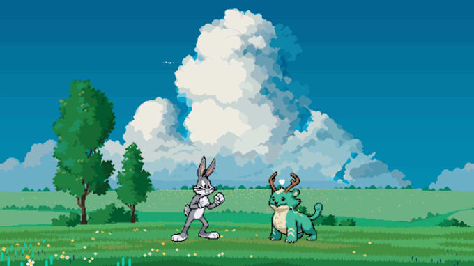 create 2d video game and fighting game pixel art