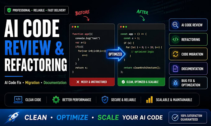 review, refactor, document and migrate your ai generated code