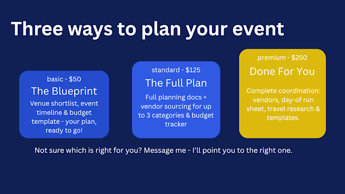 plan your next event