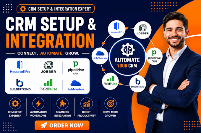 housecall pro jobber pipedrive crm buildertrend fieldpulse jobnimbus integration