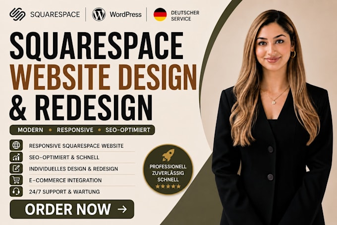 design modern squarespace website or redesign squarespace website