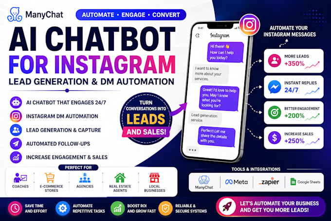 manychat ai chatbot for instagram lead generation and dm automation