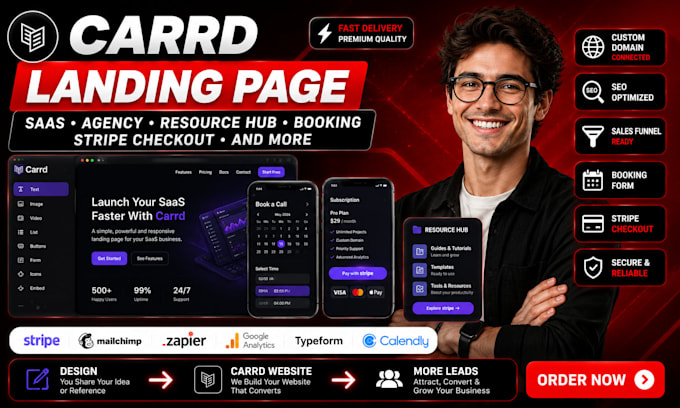 carrd website landing page consultant agency saas website resource hub