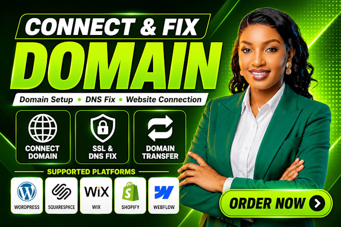 connect domain, fix and transfer domain to squarespace, wix, wordpress website