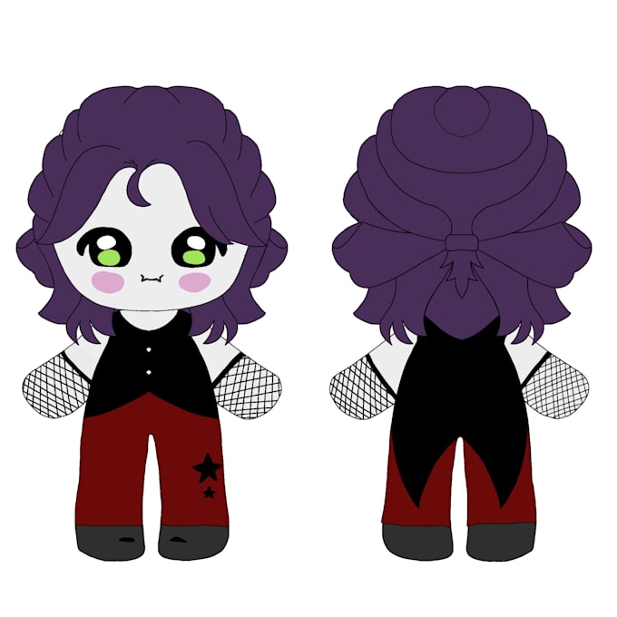 create a custom plush design based on your oc