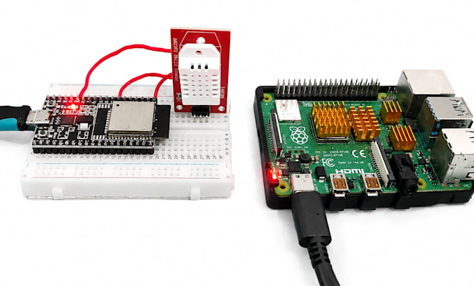 dev iot dashboard with esp32 raspberry pi stm32 firmware, node red and grafana