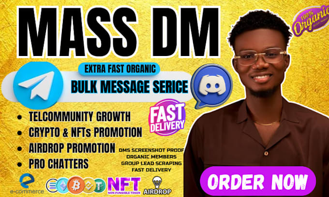 send facebook direct message discord mass dm instagram bulk message tiktok dms