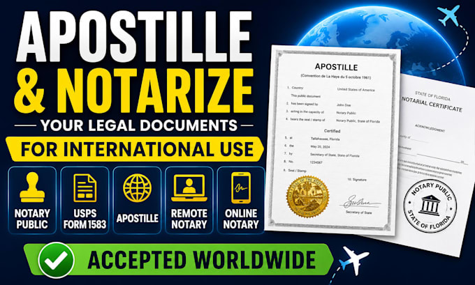 notarize your usps form 1583 and apostille documents same day