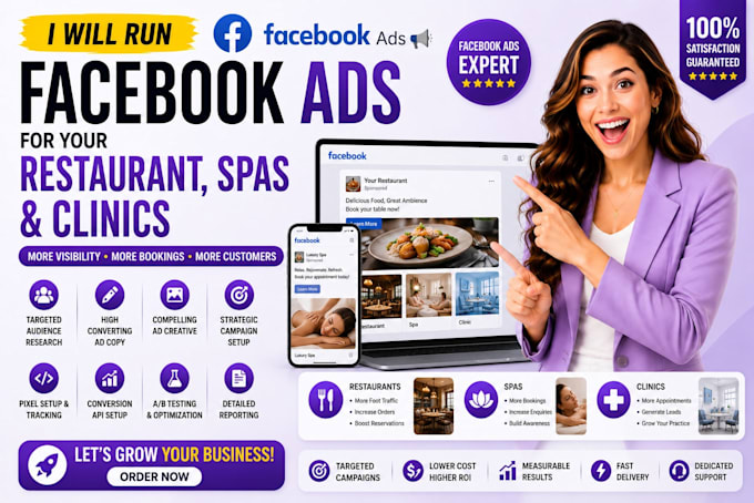run facebook ads lead generation for spas clinics and local business